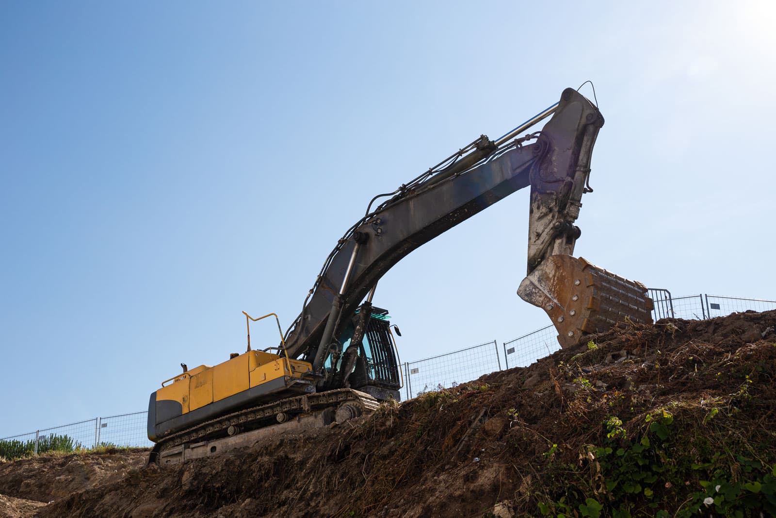 Breaking grouns on a Koh Samui construction site.